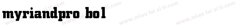 myriandpro bold字体转换